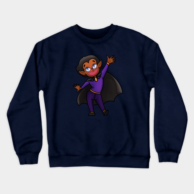 Little Vampire Crewneck Sweatshirt by candice-allen-art